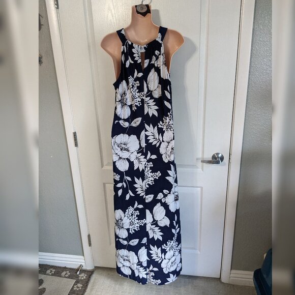 Sleeveless Floral Print Maxi Dress by Anne Klein- Size 10 - Picture 5 of 7